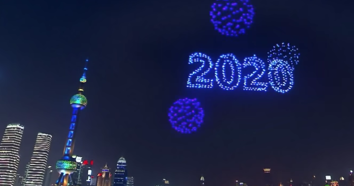 China new year drone show 2055